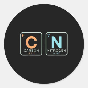 Sticker Rond 6 7 Brainrot 67 Mème Science Tableau Périodique Vi