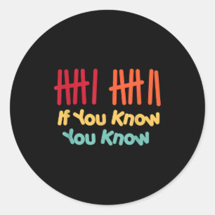 Sticker Rond 6 7 Drôle Si Vous Savez Vous Savez Marques De Poin