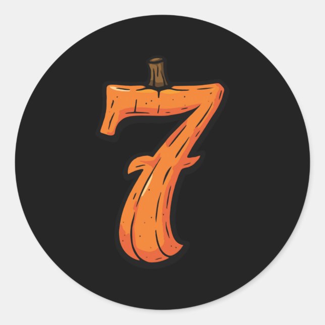 Sticker Rond 6 7 Drôle Six Sept Costume Halloween Costume Corre (Devant)