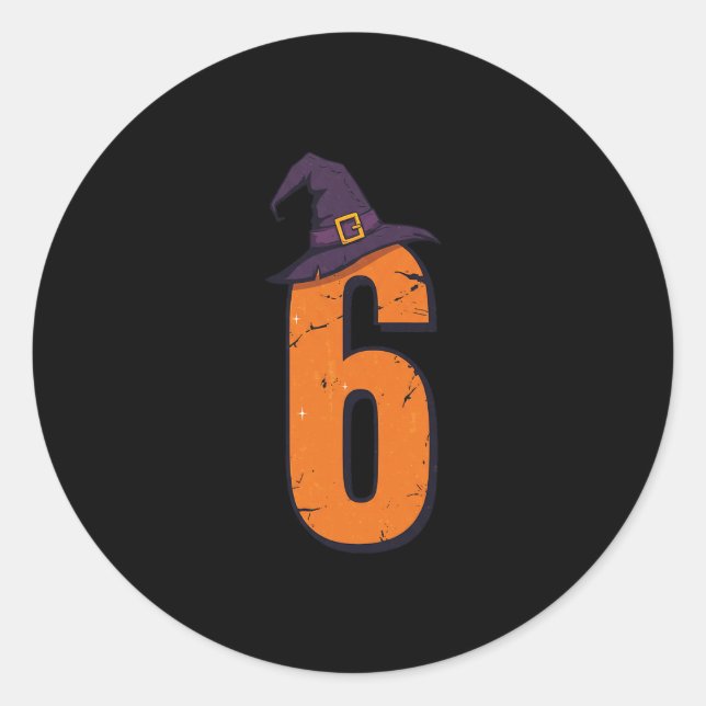Sticker Rond 6 7 Six Sept Couple Mème Correspondant Halloween C (Devant)