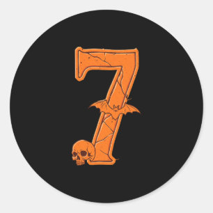 Sticker Rond 6 7 Six Sept Couple Mème Correspondant Halloween C