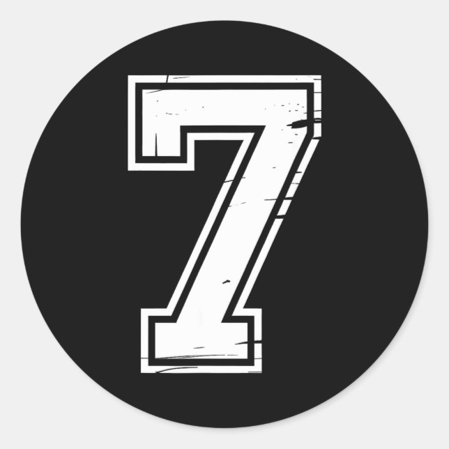 Sticker Rond 6 Number 67 Six Seven Meme  (Devant)