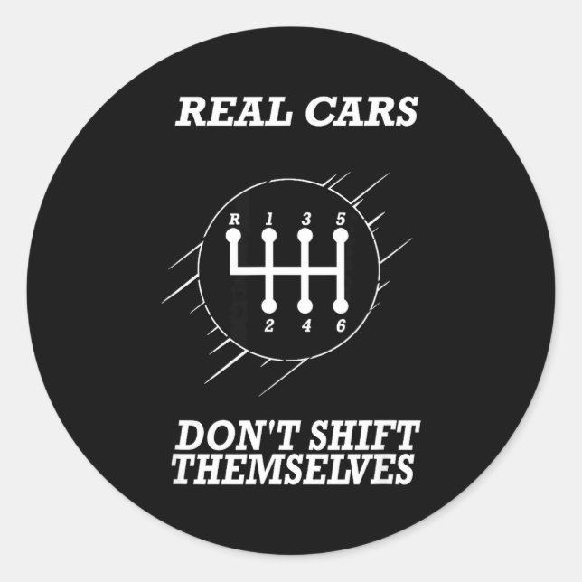 Sticker Rond 6 Speed Manual Transmission Shift Pattern  (Devant)