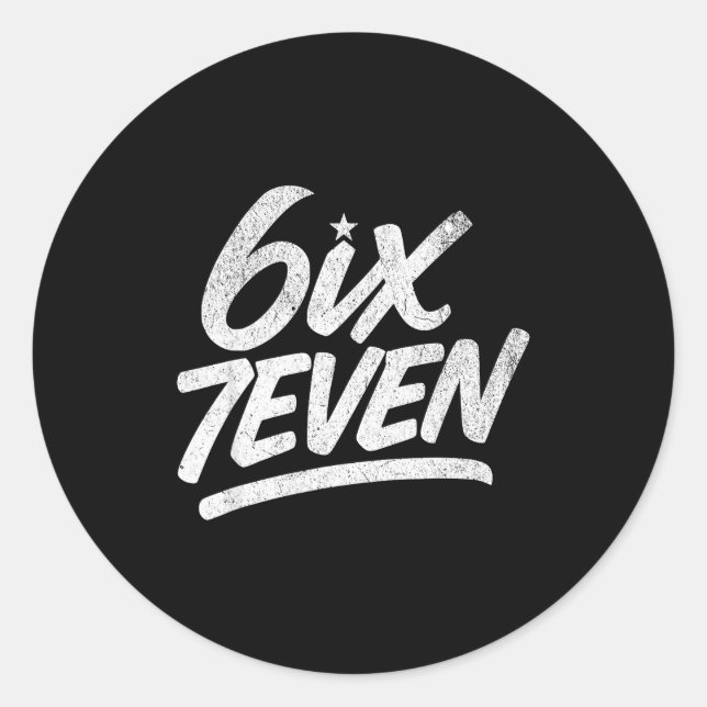 Sticker Rond 6ix7even 67 Six Seven 6 7 Boys Girls Teens Kids Te (Devant)