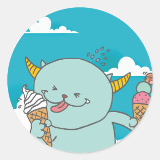 STICKER ROND 7月モンスターシール。