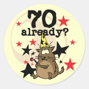 Sticker Rond 70 Anniversaire