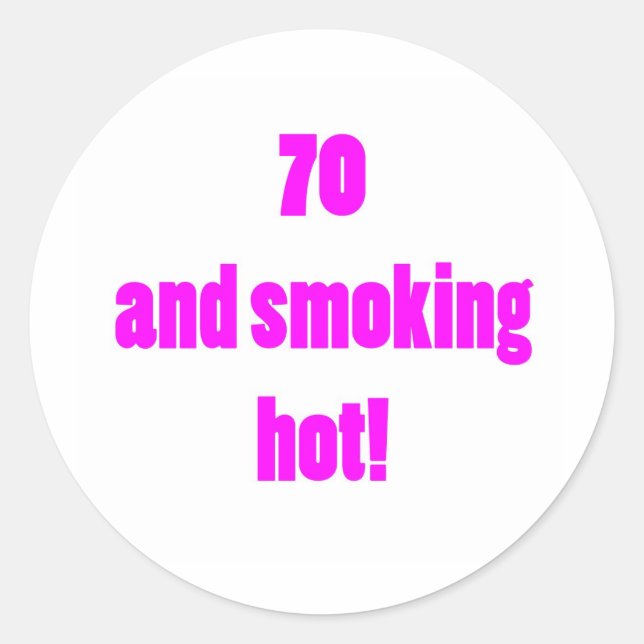 Sticker Rond 70 Fumer chaud (Devant)