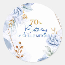70e anniversaire personnalisé Blue Gold