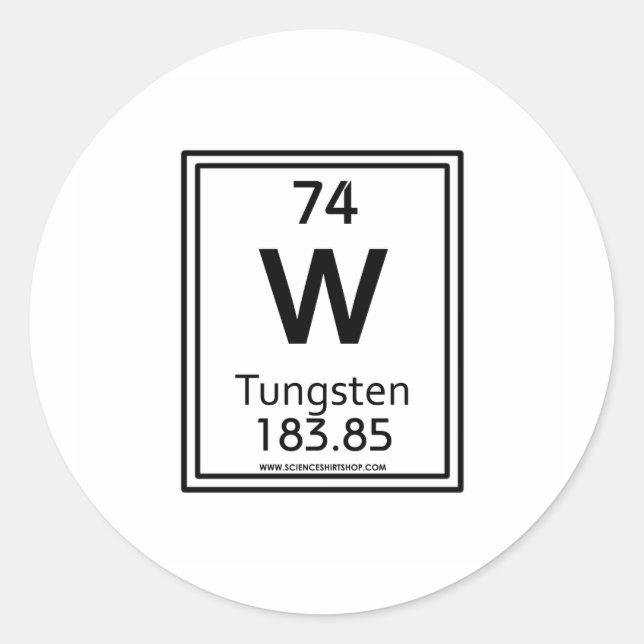 Sticker Rond 74 tungstène (Devant)