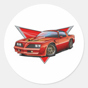 Sticker Rond 77-78 Red Firebird TA