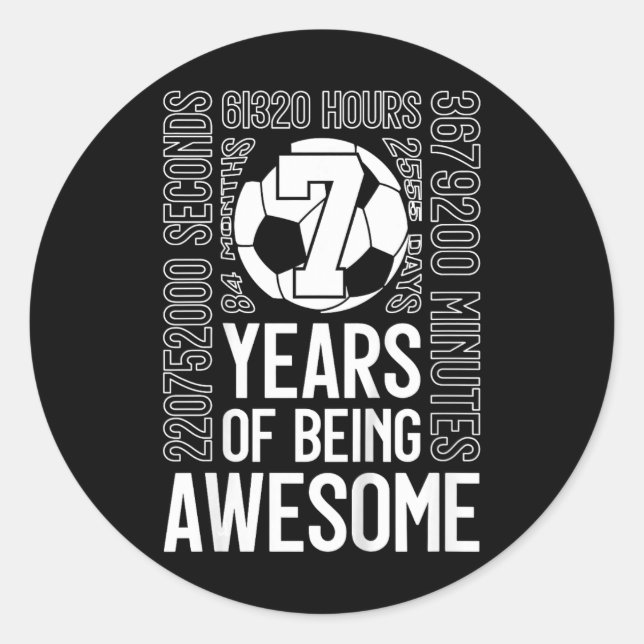 Sticker Rond 7 Ans de Foot Incroyable 7ème Anniversaire _2  (Devant)
