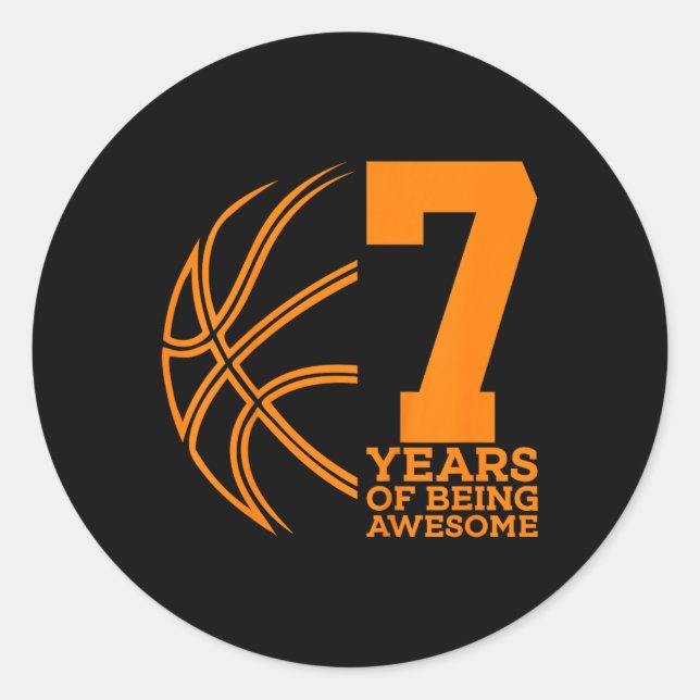 Sticker Rond 7 Ans de Sketll Incroyable 7ème Anniversaire  (Devant)