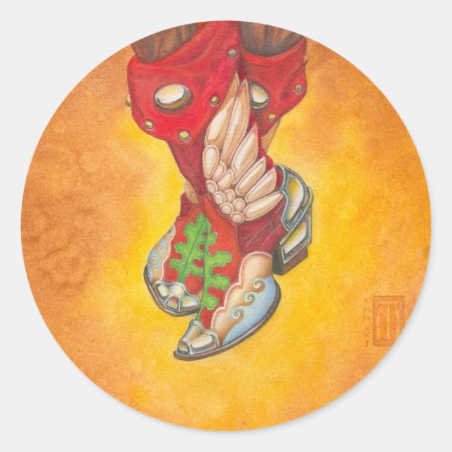 Sticker Rond 7 Boots de ligue mini (Devant)