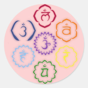 Sticker Rond 7 chakras en cercle