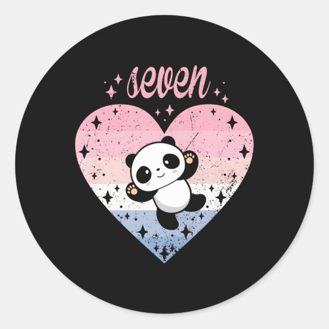 Sticker Rond 7 Panda 7E B Jour (Devant)