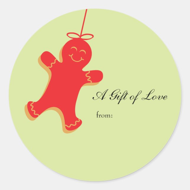 Sticker Rond 7, Un cadeau d'amour, de : (Devant)