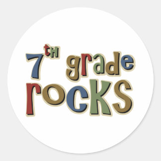 Sticker Rond 7e année Rocks Septième