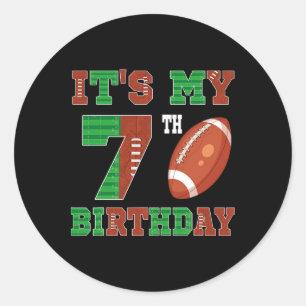 Sticker Rond 7e Anniversaire Football Thème 7 Anniversaire Foot
