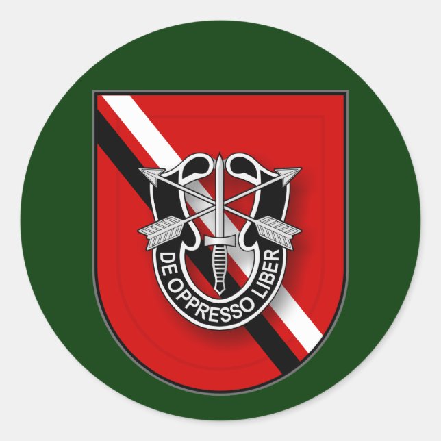 Sticker Rond 7ème SFG (A) - service en Irak uA (Devant)