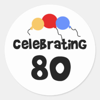 Sticker Rond 80 ans de fête