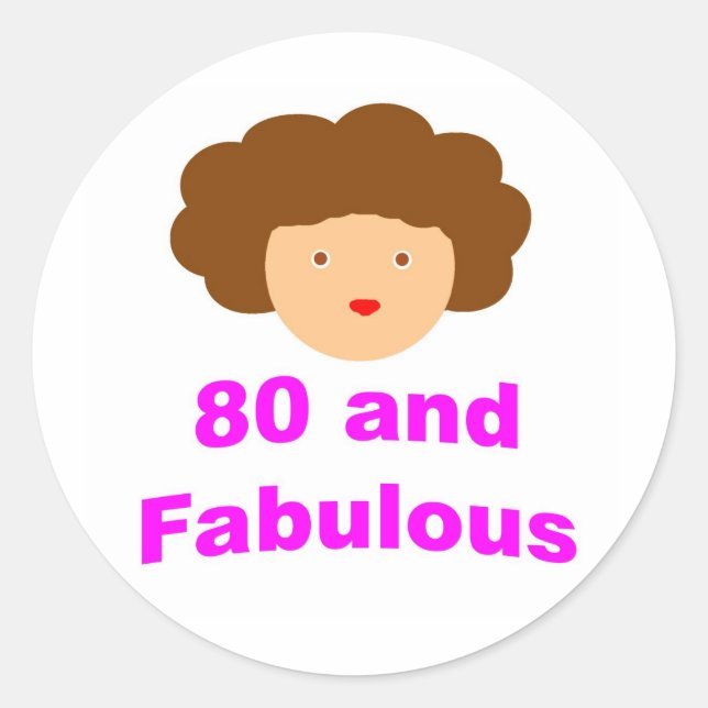 Sticker Rond 80 et fabuleux (Devant)