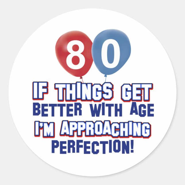 Sticker Rond 80e anniversaire (Devant)