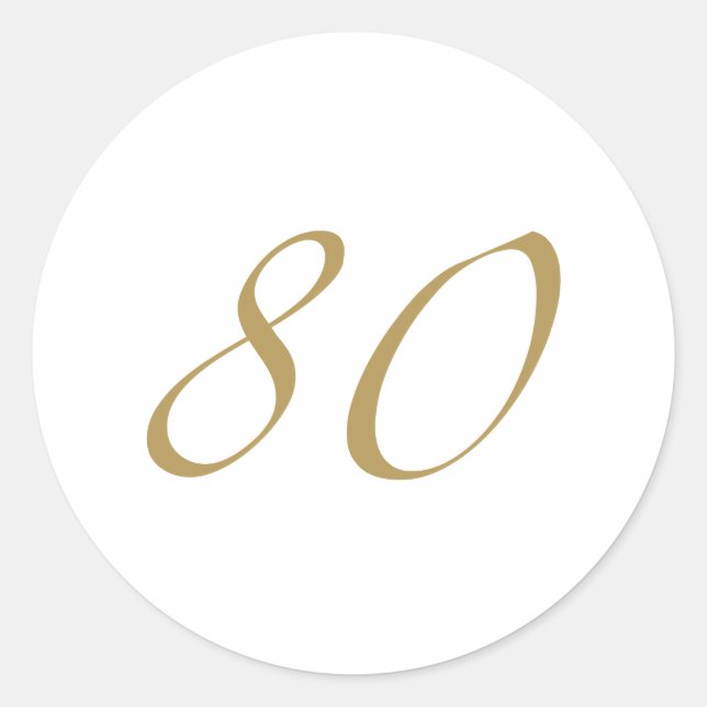 Sticker Rond 80e anniversaire (Devant)