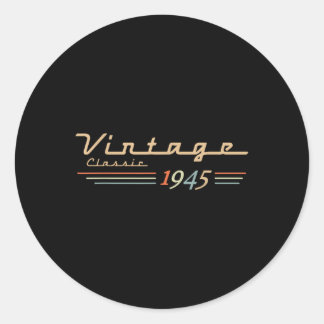 Sticker Rond 80e anniversaire vintage Décorations Vintage 1945