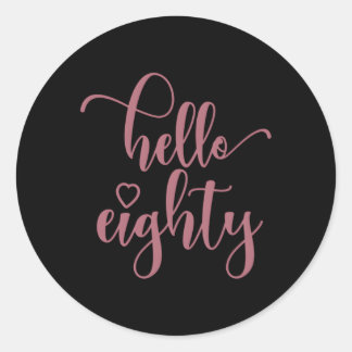 Sticker Rond 80E Pour Bonjour 80