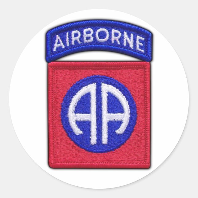 Sticker Rond 82e ABN Airborne Div Vets LRRP (Devant)