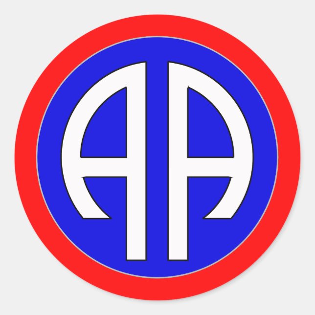 Sticker Rond 82e AIRBORNE - ARMÉE (Devant)