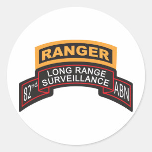 Sticker Rond 82e Défilement LRS aéroporté, onglet Ranger