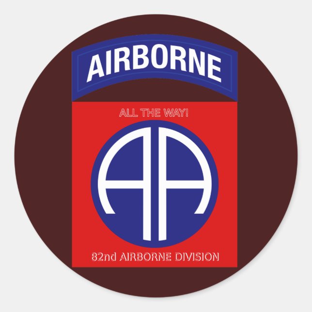 Sticker Rond 82e division aéroportée de l'Armée de terre (Devant)