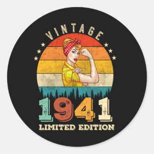 Sticker Rond 84 ans Anniversaire 1941 Vintage 84e anniversaire