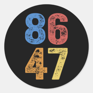 Sticker Rond 8647 Manifestation contre Trump