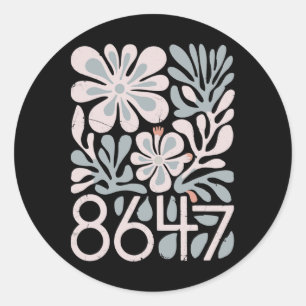 Sticker Rond 8647 Résister Subtil Floral Foxtrot Delta Tango Pr