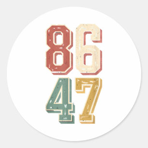 Sticker Rond 8647 rétro 86 47