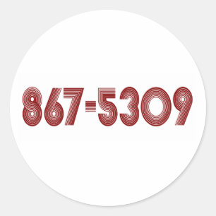 STICKER ROND 867-5309
