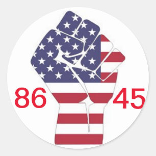 Sticker Rond 86 45 et #resist