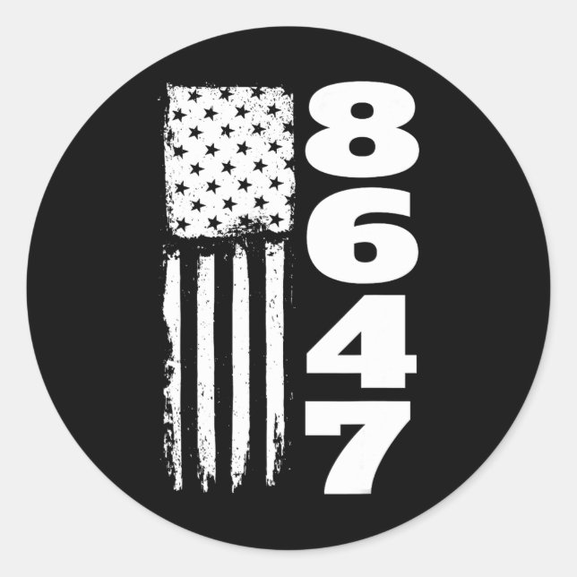 Sticker Rond 86 47 8647 Subtle Anti Trump 1 (Devant)