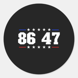 Sticker Rond 86 47 Anti-Trump Subtle Anti-Trump 8647