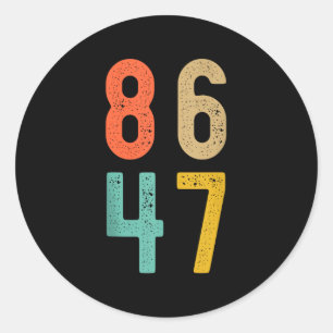 Sticker Rond 86 47 Trump contre Trump contre l'échec de Trump e