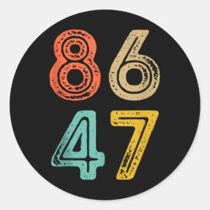 Sticker Rond 86 47 Trump contre Trump contre l'échec de Trump e