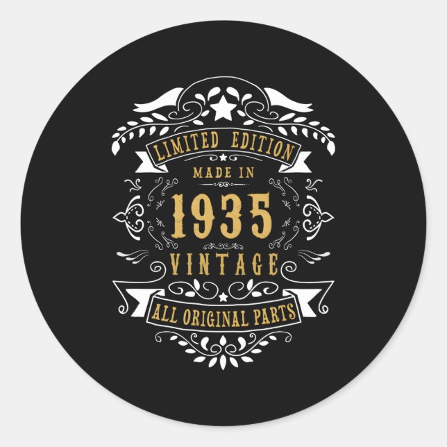 Sticker Rond 88 88E Fabriquée En 1935 (Devant)