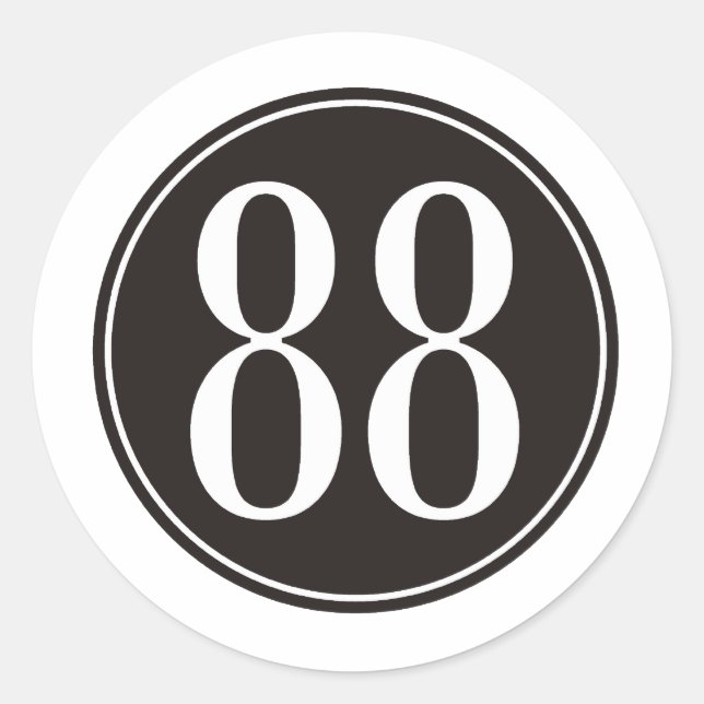 Sticker Rond #88 Cercle noir (Devant)