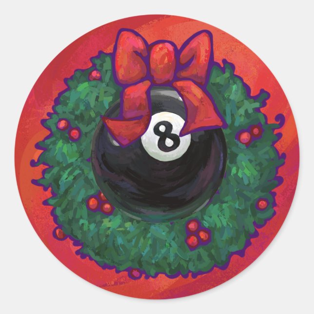 Sticker Rond 8 Balle Noël Roue (Devant)