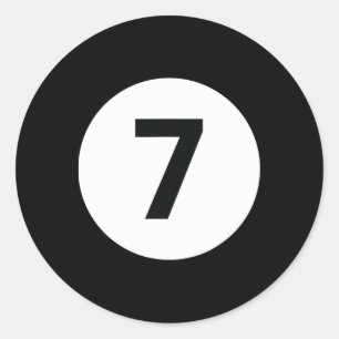 Sticker Rond 8 Pool Ball 7 Billiards Costume Halloween Groupe M