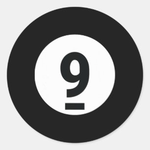 Sticker Rond 8 Pool Ball 9 Billiards Costume Halloween Groupe M