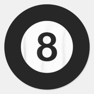 Sticker Rond 8 Tee - shirts du Ball Pool Hall, cadeaux Shark Lo