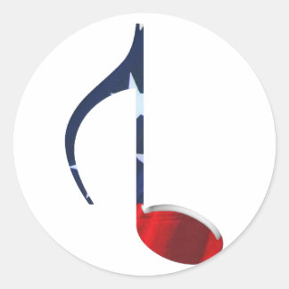 Sticker Rond 8e Note - Drapeau américain inversé